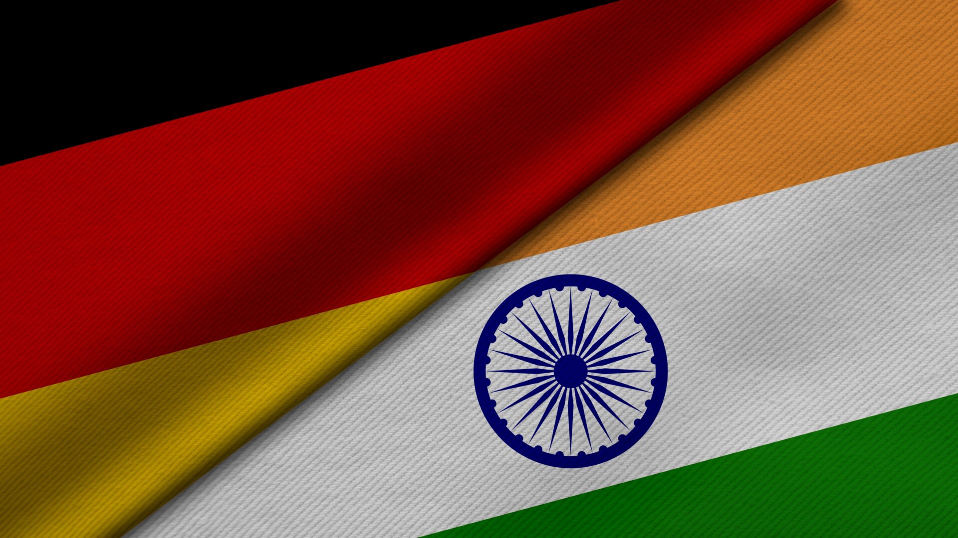 3d,Rendering,Of,Two,Flags,From,Republic,Of,Germany,And